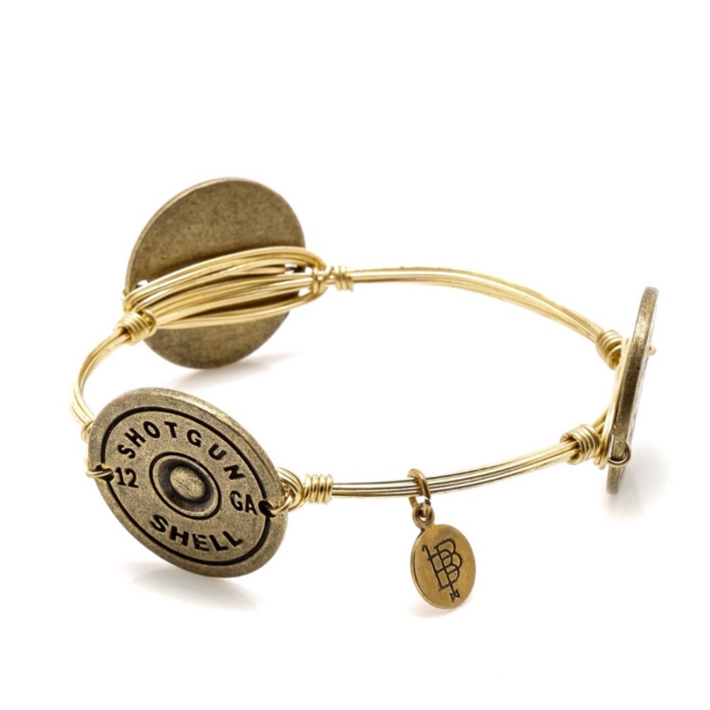 🎉🆕 GOLD AUTHENTIC SHOTGUN SHELL BANGLE BRACELET